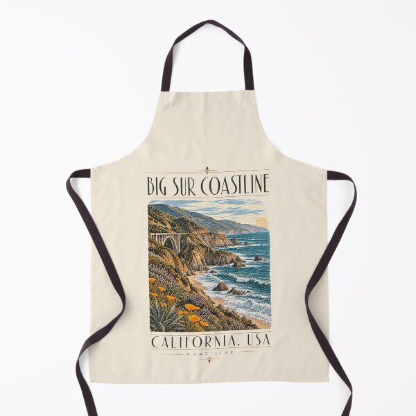 Item preview, Big Sur Coastline, California, USA [Vintage Illustration] designed and sold by elektronen.