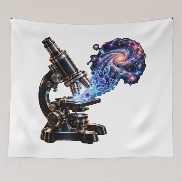 Item preview, Microscope Revealing the Universe – Microscopic to Cosmic Science Art designed and sold by builtforyou.