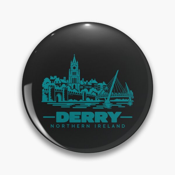 Item preview, Derry Northern Ireland Line Art Landmark Poster designed and sold by CMYKStudio.