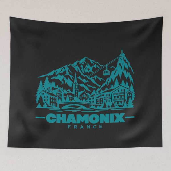 Item preview, Chamonix France Line Art Landmark Poster designed and sold by CMYKStudio.