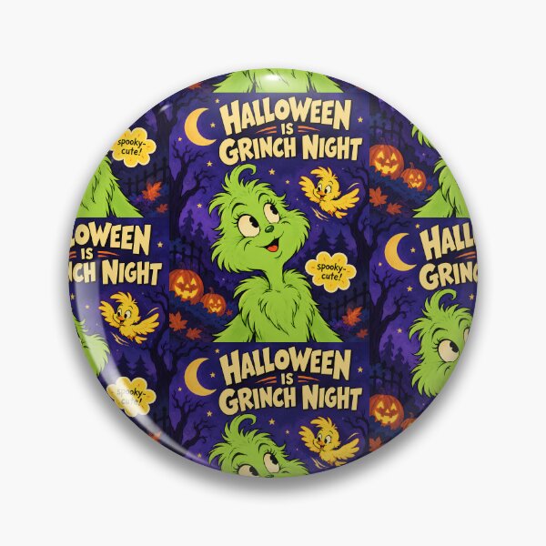 Item preview, Halloween is griCute Green Monster Halloween Night Retro Illustration Halloween is Green Night designed and sold by AnnaAndVibes.