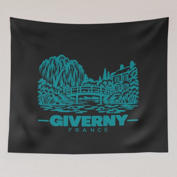 Item preview, Giverny France Line Art Landmark Poster designed and sold by CMYKStudio.