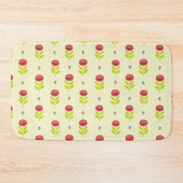 Item preview, Chrysanthemum & Pansy Meadow - Soft Vintage Yellow designed and sold by Piret Victoria Ribas.