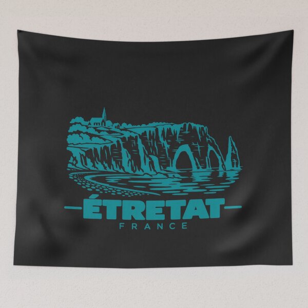 Item preview, Etretat France Line Art Coastline Poster designed and sold by CMYKStudio.
