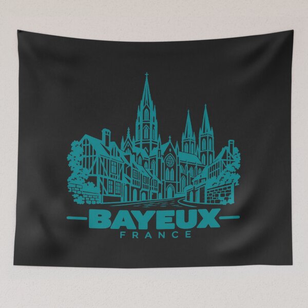 Item preview, Bayeux France Line Art Landmark Poster designed and sold by CMYKStudio.