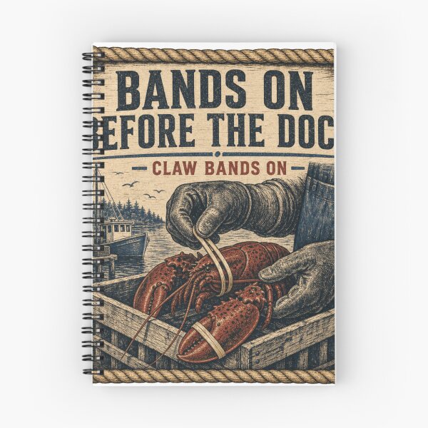 Item preview, Bands On Before the Dock Lobster Claw Banding Vintage Emblem designed and sold by BoosterShop.