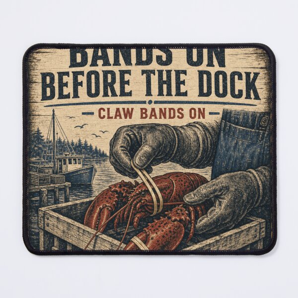 Item preview, Bands On Before the Dock Lobster Claw Banding Vintage Emblem designed and sold by BoosterShop.