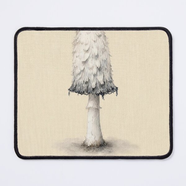 Item preview, Shaggy Mane Mushroom Watercolor | Cottagecore Wall Art designed and sold by FixationStudio.