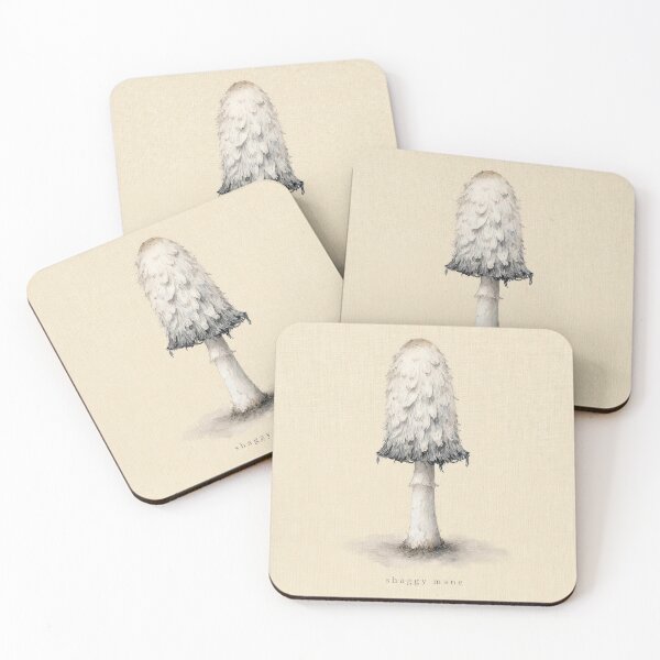 Item preview, Shaggy Mane Mushroom Watercolor | Cottagecore Wall Art designed and sold by FixationStudio.