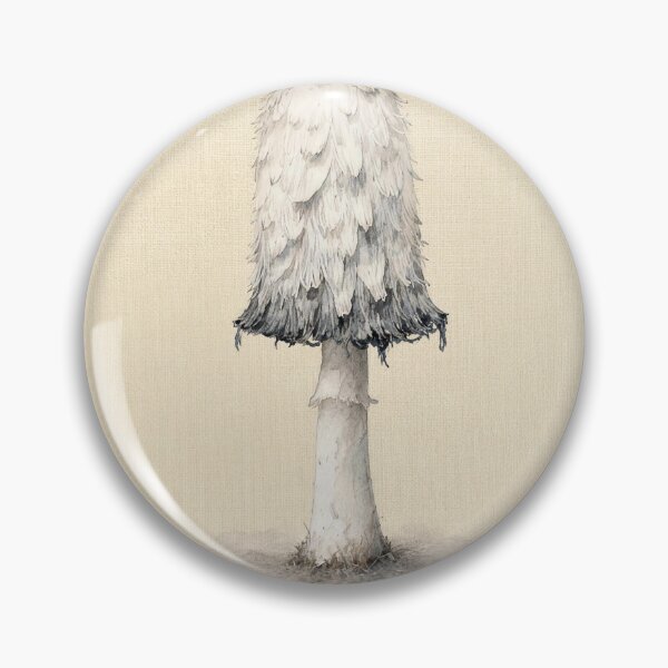 Item preview, Shaggy Mane Mushroom Watercolor | Cottagecore Wall Art designed and sold by FixationStudio.