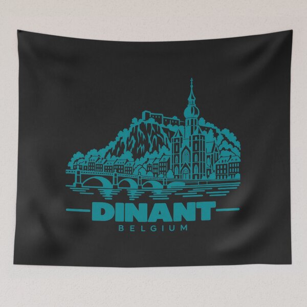 Item preview, Dinant Belgium Line Art Landmark Poster designed and sold by CMYKStudio.