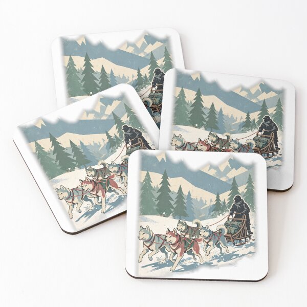 Item preview, Vintage Sled Dog Team - Retro Winter Dog Sled Tee designed and sold by KERK Art and Design.