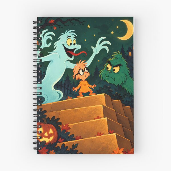 Item preview, Grinch is halloween night Cute Green Monster Halloween Night Retro Illustration Halloween is Green Night designed and sold by AnnaAndVibes.