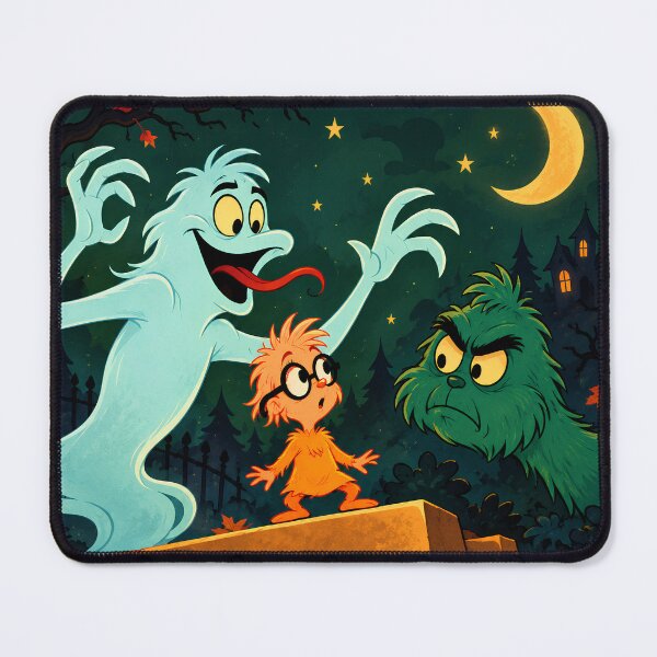 Item preview, Grinch is halloween night Cute Green Monster Halloween Night Retro Illustration Halloween is Green Night designed and sold by AnnaAndVibes.