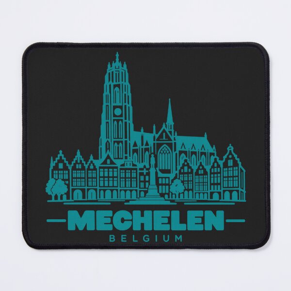 Item preview, Mechelen Belgium Line Art Landmark Poster designed and sold by CMYKStudio.