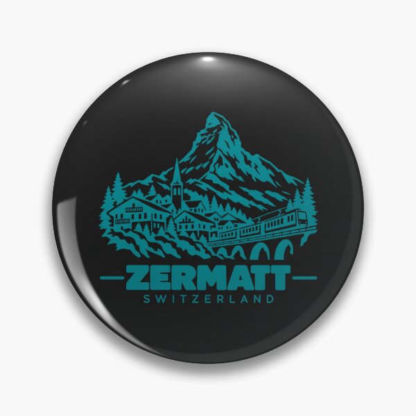 Item preview, Zermatt Switzerland Line Art Landmark Poster designed and sold by CMYKStudio.