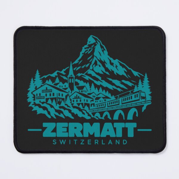 Item preview, Zermatt Switzerland Line Art Landmark Poster designed and sold by CMYKStudio.