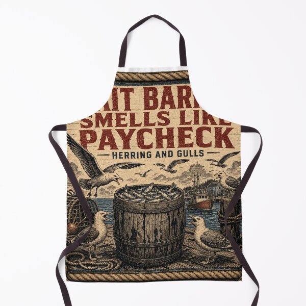 Item preview, Bait Barrel Smells Like Paycheck Funny Lobsterman Herring Gulls designed and sold by BoosterShop.