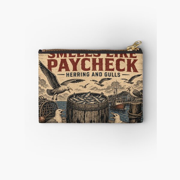 Item preview, Bait Barrel Smells Like Paycheck Funny Lobsterman Herring Gulls designed and sold by BoosterShop.