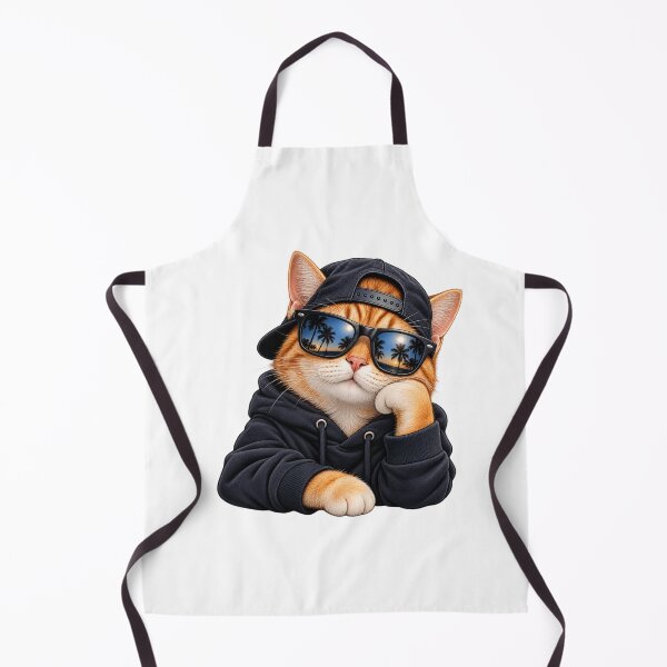 Item preview, Cool Orange Cat in Sunglasses – Streetwear Cat designed and sold by  ADBIB Design.