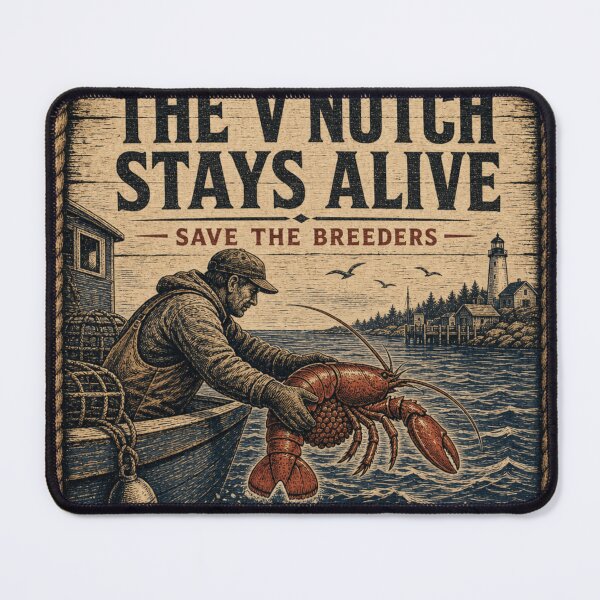 Item preview, The Notch Stays Alive Save the Breeders Lobster Conservation Emblem designed and sold by BoosterShop.