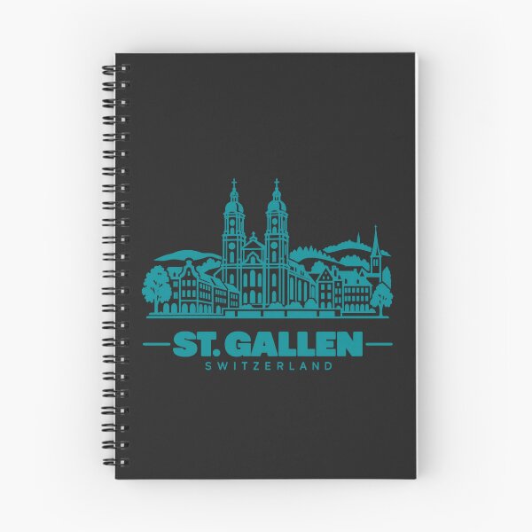 Artikelvorschau, St. Gallen, Schweiz – Wahrzeichen-Poster (Linienkunst) entworfen und verkauft von CMYKStudio.