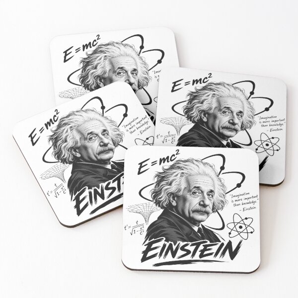 Item preview, Albert Einstein Portrait Black And White Illustration designed and sold by Owcomm.