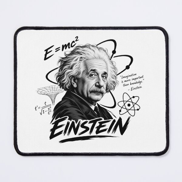 Item preview, Albert Einstein Portrait Black And White Illustration designed and sold by Owcomm.