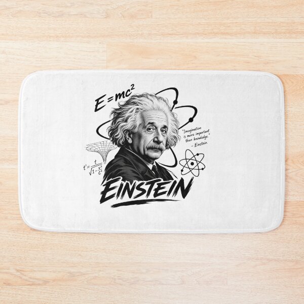 Item preview, Albert Einstein Portrait Black And White Illustration designed and sold by Owcomm.