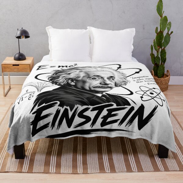 Item preview, Albert Einstein Portrait Black And White Illustration designed and sold by Owcomm.