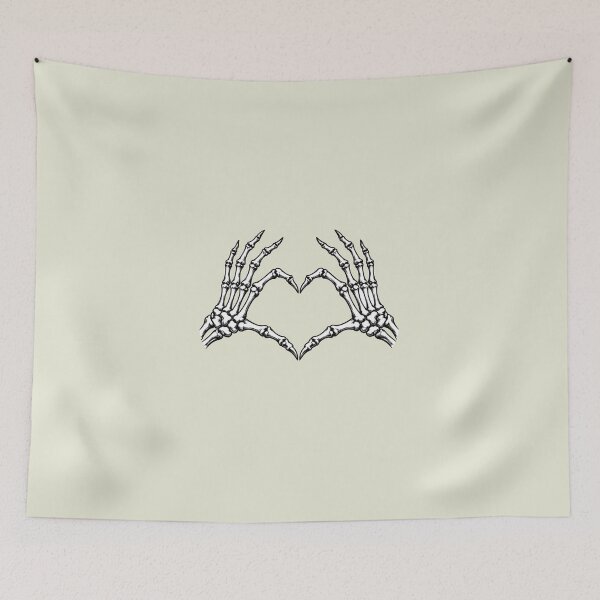 Item preview, Retro Halloween Skeleton Hands Heart 2 designed and sold by HokutoKaiStore.