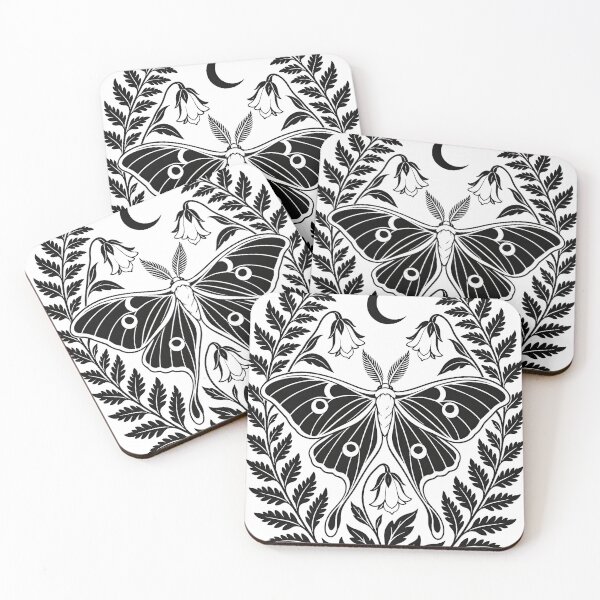 Item preview, Luna Moth and Fern Crest - vintage botanical designed and sold by MagicStrawberry.