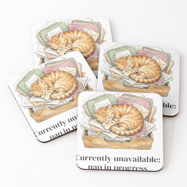 Item preview, Currently Unavailable Nap in Progress Office Cat designed and sold by alvixVerse Merch.