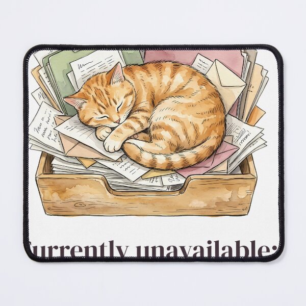 Item preview, Currently Unavailable Nap in Progress Office Cat designed and sold by alvixVerse Merch.