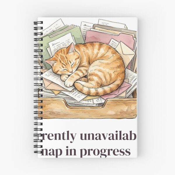 Item preview, Currently Unavailable Nap in Progress Office Cat designed and sold by alvixVerse Merch.