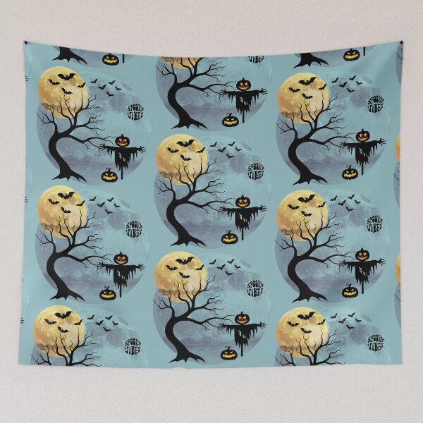 Item preview, Halloween spooky vibes - blue fog designed and sold by 247DesignStudio.