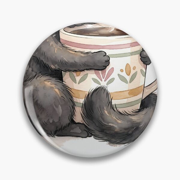 Item preview, Coffee First Feelings Later Sleepy Black Cat designed and sold by alvixVerse Merch.