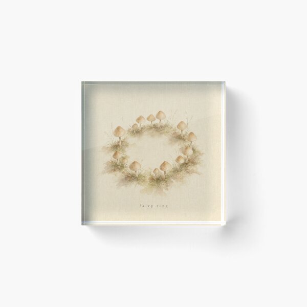Item preview, Fairy Ring Mushroom Watercolor | Cottagecore Wall Art designed and sold by FixationStudio.