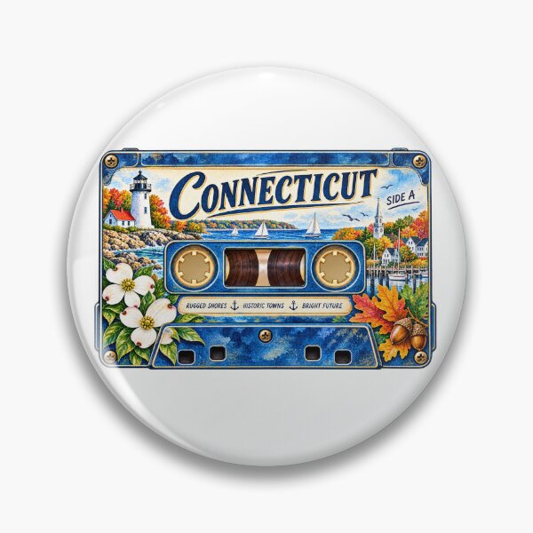 Item preview, Connecticut Retro Cassette Tape designed and sold by Whimspired By Paxx.