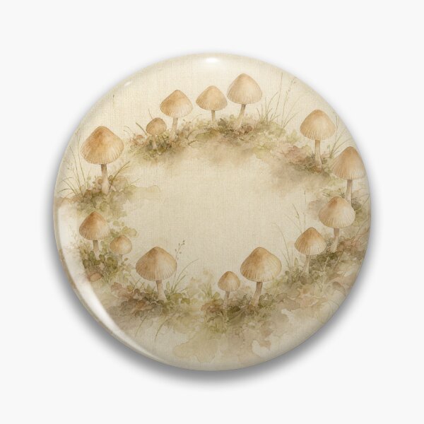 Item preview, Fairy Ring Mushroom Watercolor | Cottagecore Wall Art designed and sold by FixationStudio.