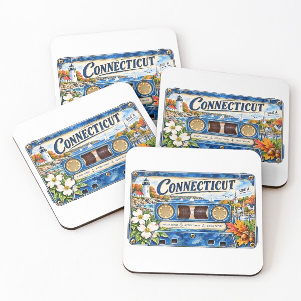 Item preview, Connecticut Retro Cassette Tape designed and sold by Whimspired By Paxx.