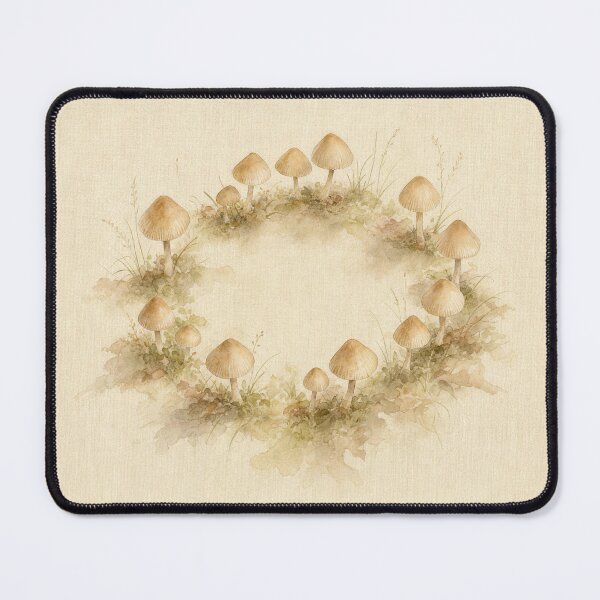 Item preview, Fairy Ring Mushroom Watercolor | Cottagecore Wall Art designed and sold by FixationStudio.