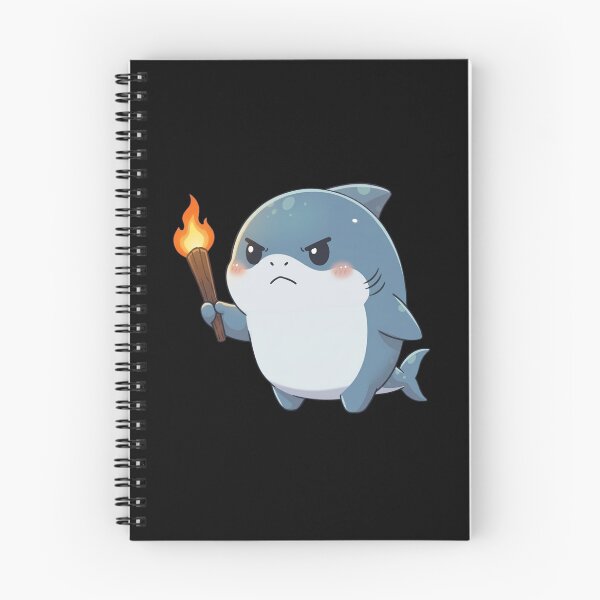 Item preview, Cute Shark Holding a Torch designed and sold by Nature's Chibis.