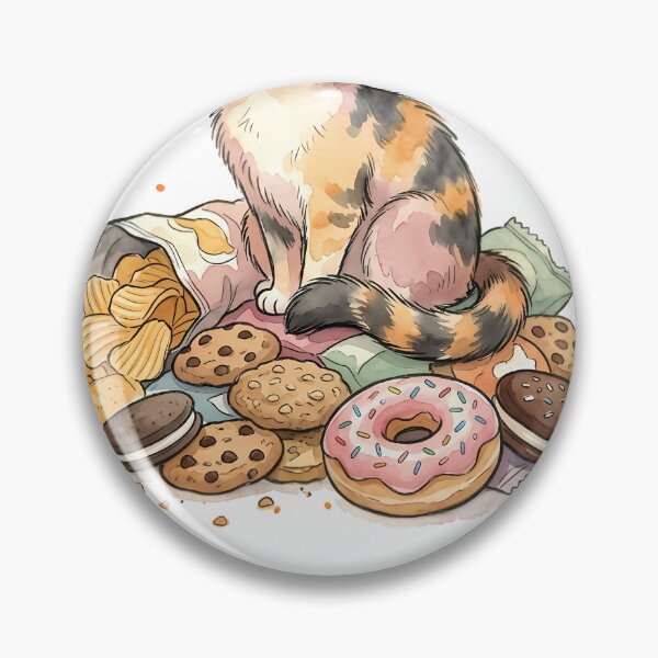 Item preview, Running on Spite and Snacks Funny Calico Cat designed and sold by alvixVerse Merch.