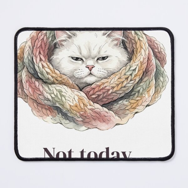 Item preview, Not Today Monday Grumpy Cat Under Blanket designed and sold by alvixVerse Merch.