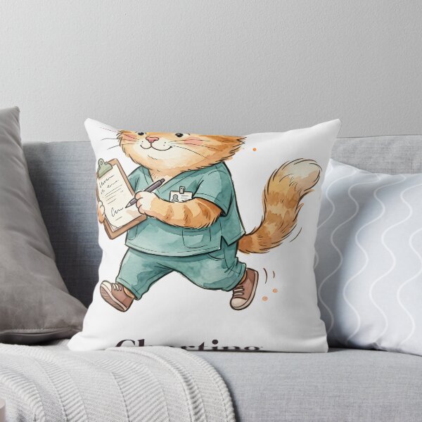Item preview, Charting Is My Cardio Funny Nurse Cat designed and sold by alvixVerse Merch.