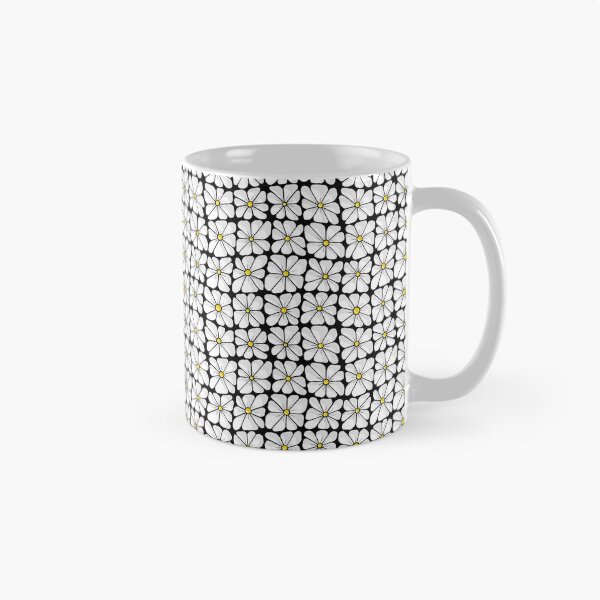 Item preview, Black and white daisy pattern designed and sold by MistyLakeArt.