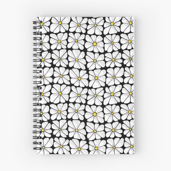 Item preview, Black and white daisy pattern designed and sold by MistyLakeArt.