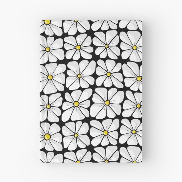 Item preview, Black and white daisy pattern designed and sold by MistyLakeArt.