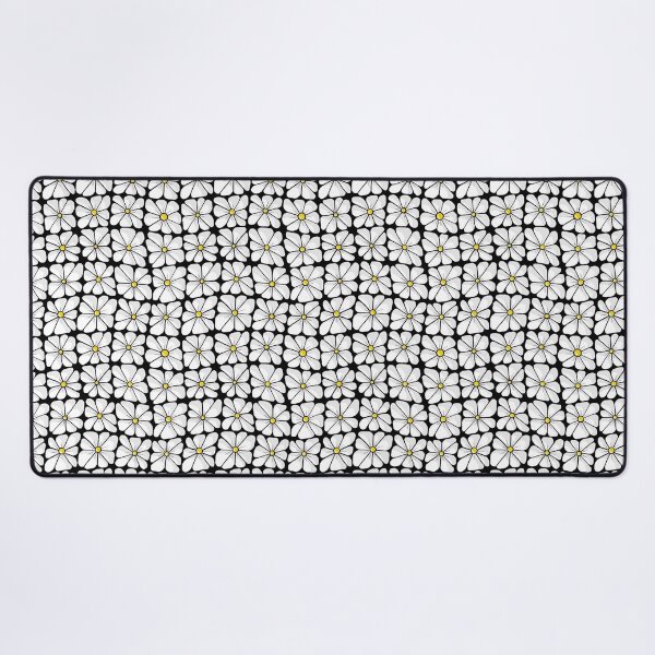 Item preview, Black and white daisy pattern designed and sold by MistyLakeArt.